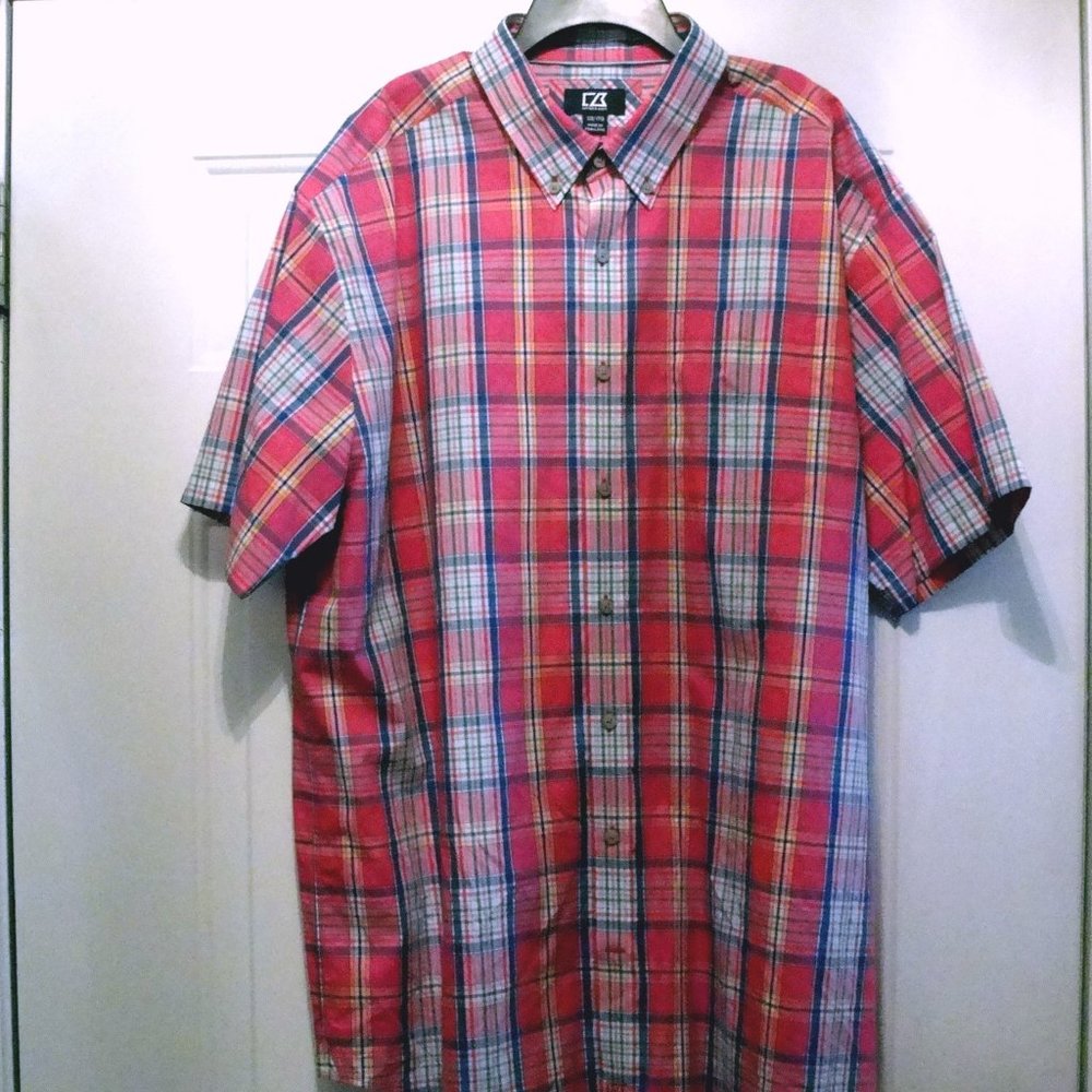 Cutter & Buck SS 1XB (XL+) Rainbow Pink Yellow Blue Green White. - Picture 2 of 5